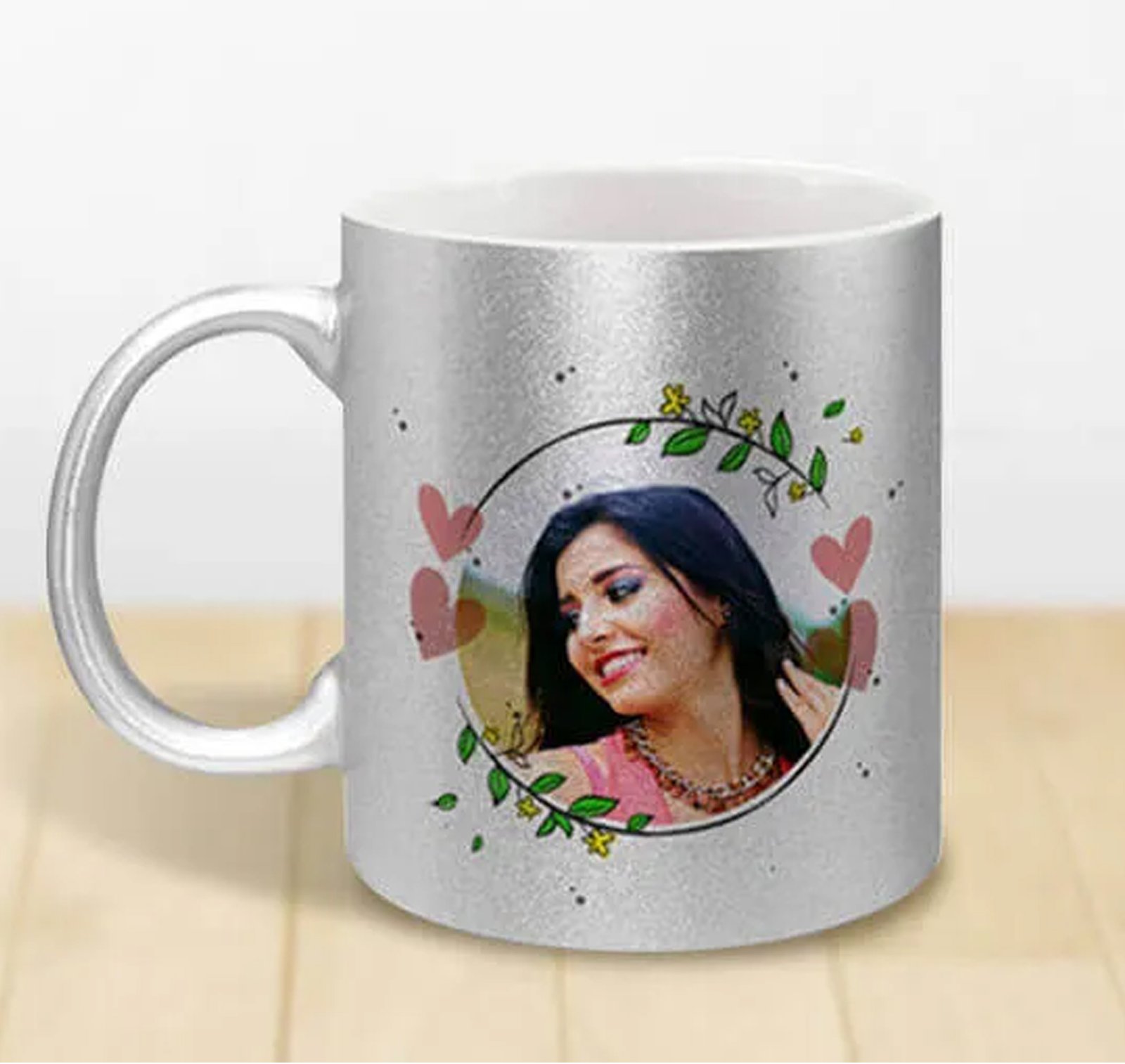 Silver Look Ceramic Mug